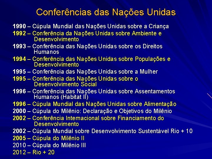 Conferências das Nações Unidas 1990 – Cúpula Mundial das Nações Unidas sobre a Criança