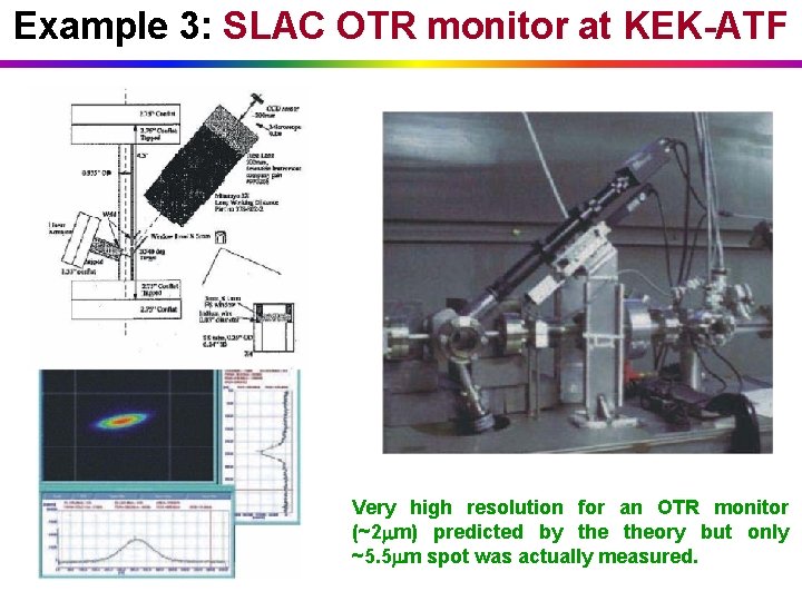 Example 3: SLAC OTR monitor at KEK-ATF Very high resolution for an OTR monitor