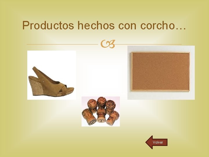 Productos hechos con corcho… Volver 