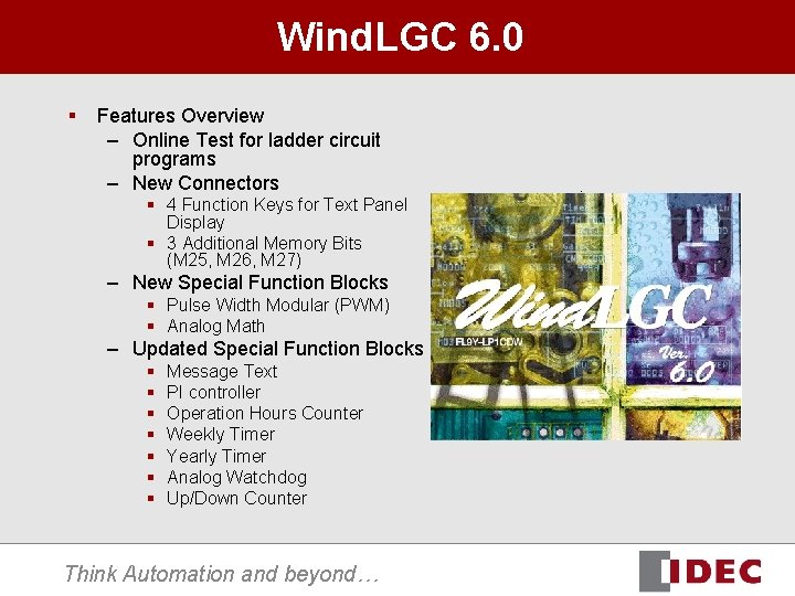 Wind. LGC 6. 0 § Features Overview – Online Test for ladder circuit programs Wind. LGC 6. 0 § Features Overview – Online Test for ladder circuit programs
