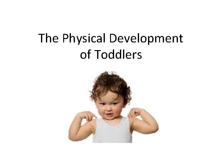 The Physical Development of Toddlers 