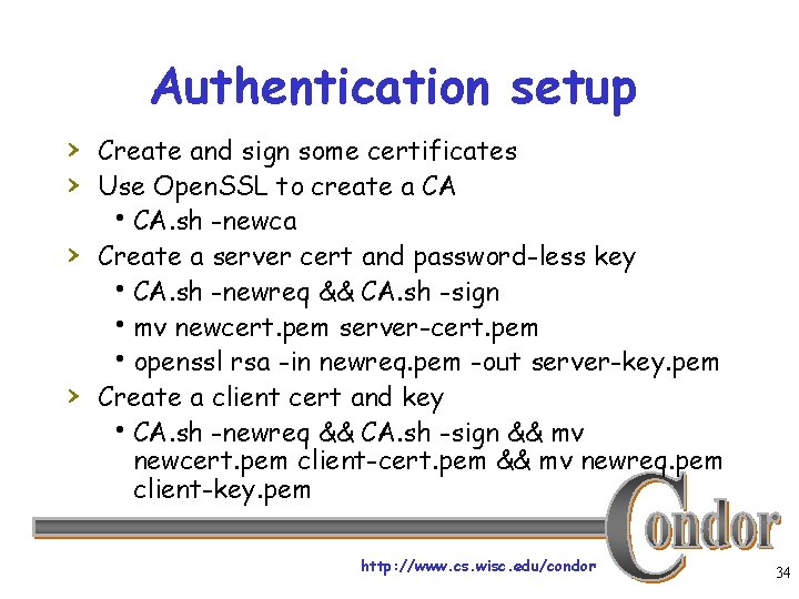 Authentication setup › Create and sign some certificates › Use Open. SSL to create