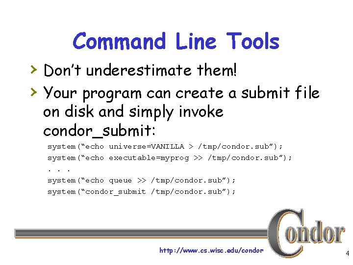 Command Line Tools › Don’t underestimate them! › Your program can create a submit