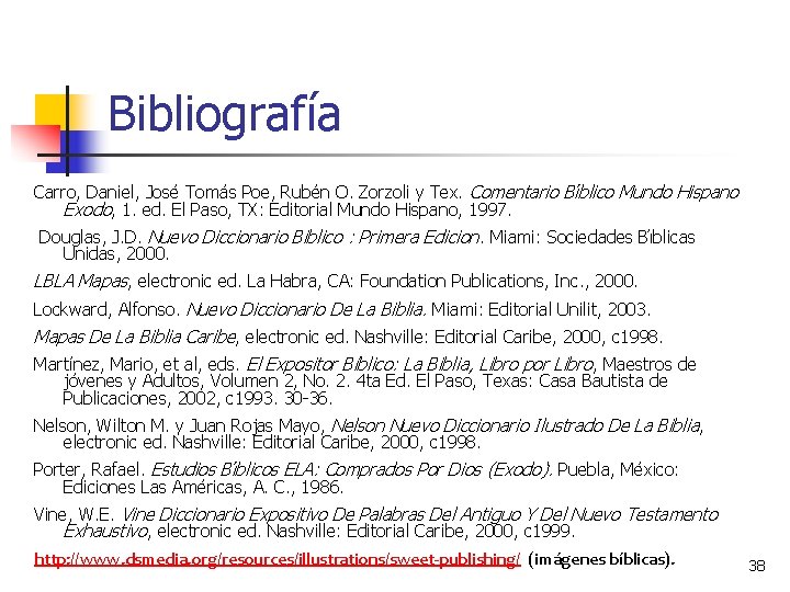 Bibliografía Carro, Daniel, Jose Toma s Poe, Rube n O. Zorzoli y Tex. Comentario