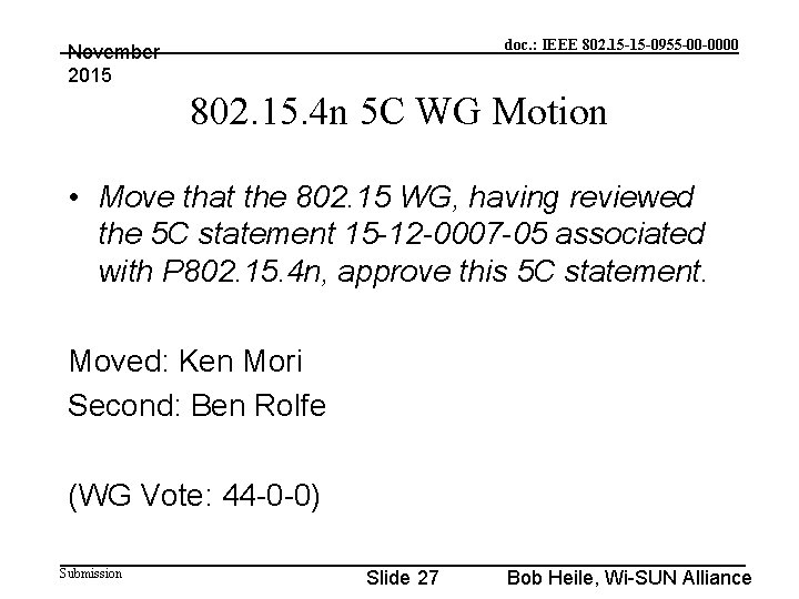 doc. : IEEE 802. 15 -15 -0955 -00 -0000 November 2015 802. 15. 4