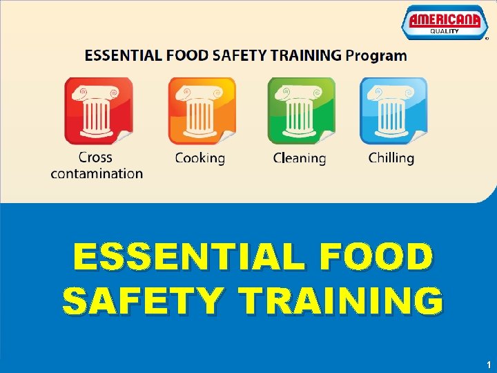 ESSENTIAL FOOD SAFETY TRAINING Essential food safety Training Americana Company 1 