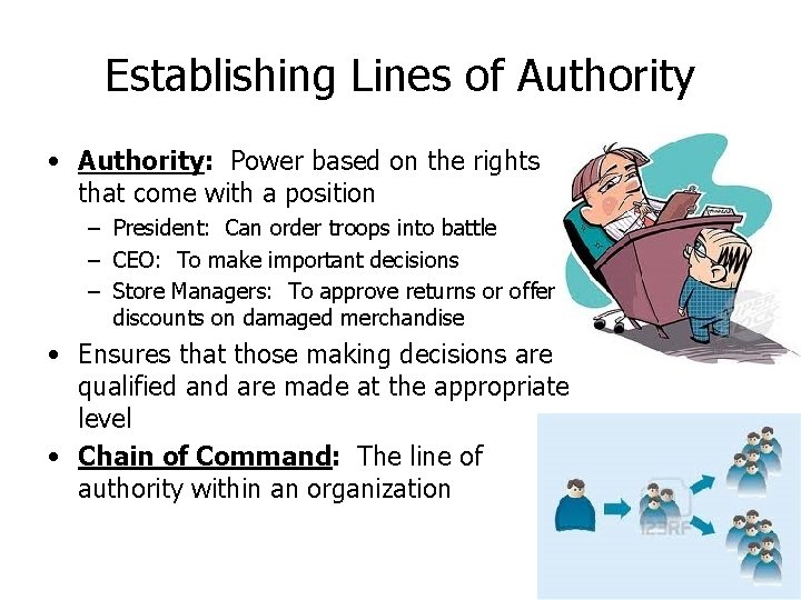 ORGANIZING WORK Chapter 6 Mr Sherpinsky Business Management