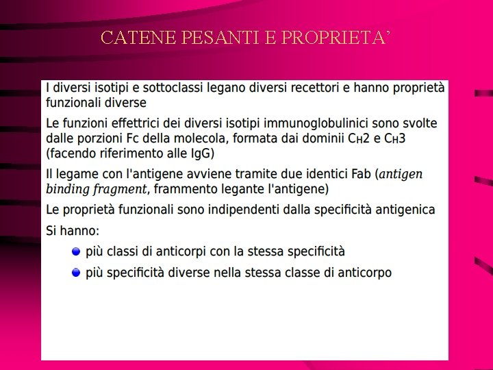 CATENE PESANTI E PROPRIETA’ 