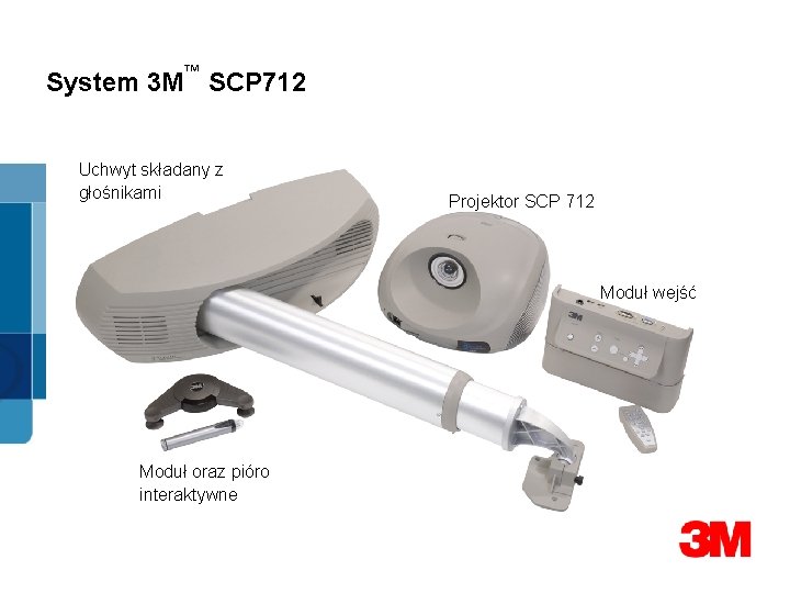 System 3 M™ SCP 712 Uchwyt składany z głośnikami Projektor SCP 712 Moduł wejść