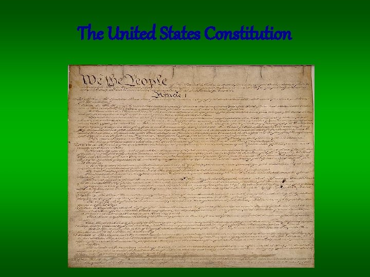 The United States Constitution 