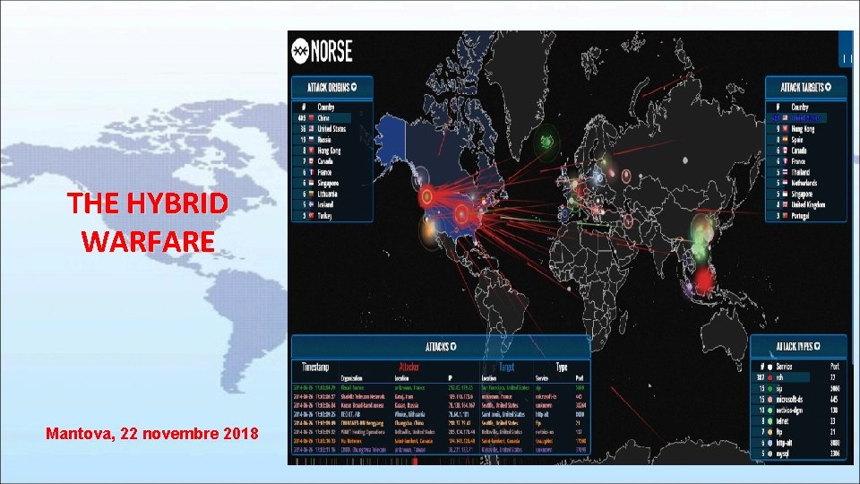 THE HYBRID WARFARE Mantova, 22 novembre 2018 