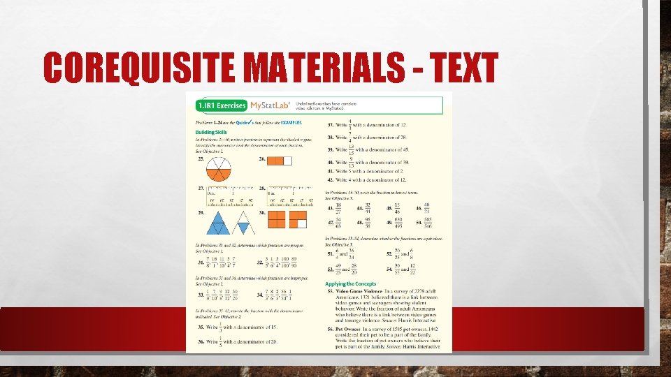 COREQUISITE MATERIALS - TEXT 