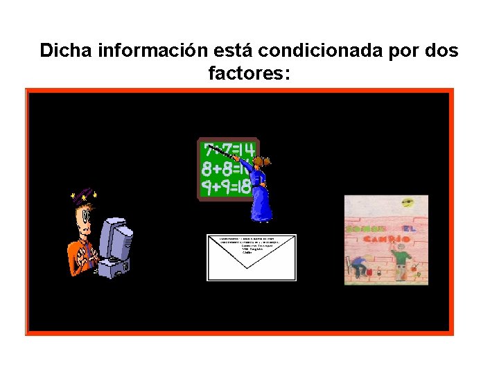 Dicha información está condicionada por dos factores: CARACTERÍSTICAS DE LA INFORMACIÓN 