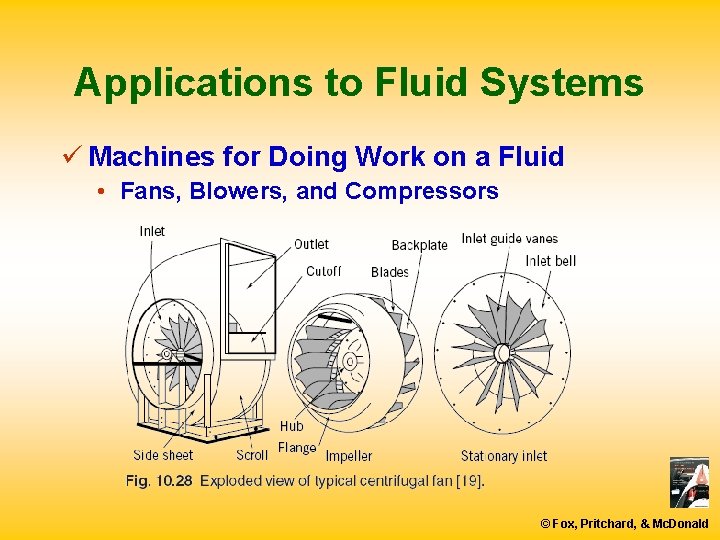 Applications to Fluid Systems ü Machines for Doing Work on a Fluid • Fans,