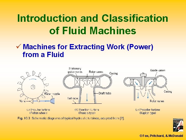 Introduction and Classification of Fluid Machines ü Machines for Extracting Work (Power) from a