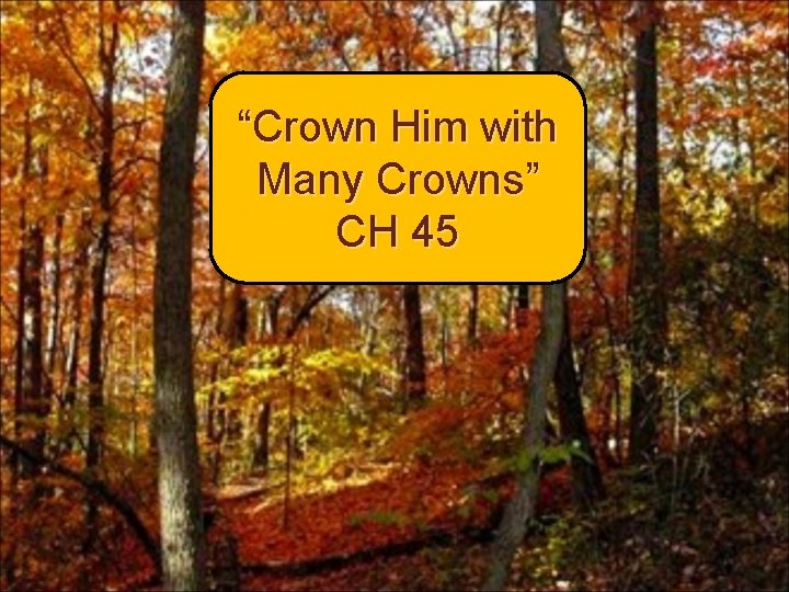 “Crown Him with Many Crowns” CH 45 