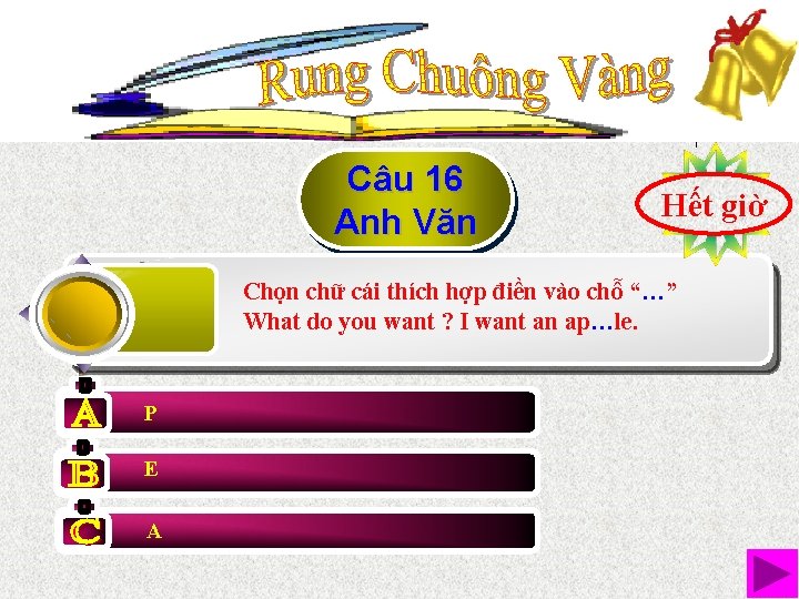 Câu 16 Anh Văn Hết 10 219876543 giờ Chọn chữ cái thích hợp điền