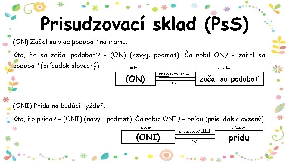 Prisudzovací sklad (Ps. S) (ON) Začal sa viac podobať na mamu. Kto, čo sa