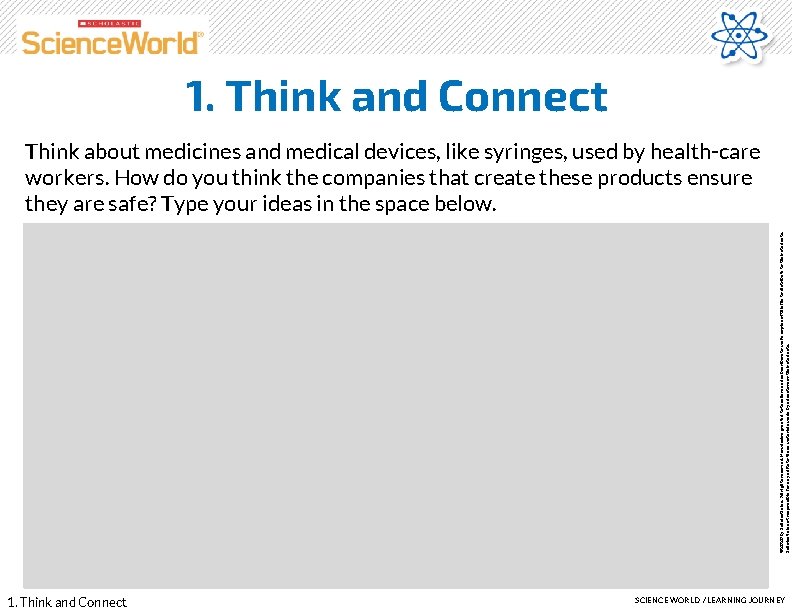 1. Think and Connect © 2020 by Scholastic Inc. All rights reserved. Permission granted