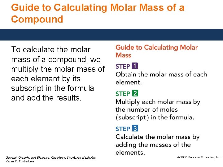 Guide to Calculating Molar Mass of a Compound To calculate the molar mass of