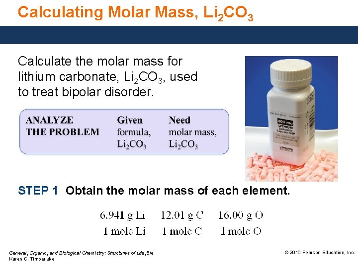 Calculating Molar Mass, Li 2 CO 3 Calculate the molar mass for lithium carbonate, Calculating Molar Mass, Li 2 CO 3 Calculate the molar mass for lithium carbonate,