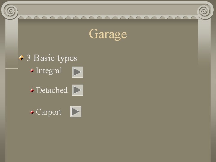 Garage 3 Basic types Integral Detached Carport 