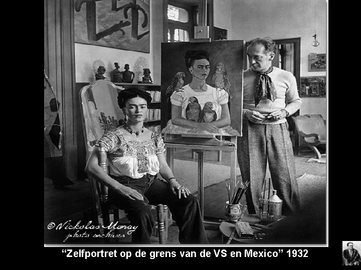 “Zelfportret op de grens van de VS en Mexico” 1932 