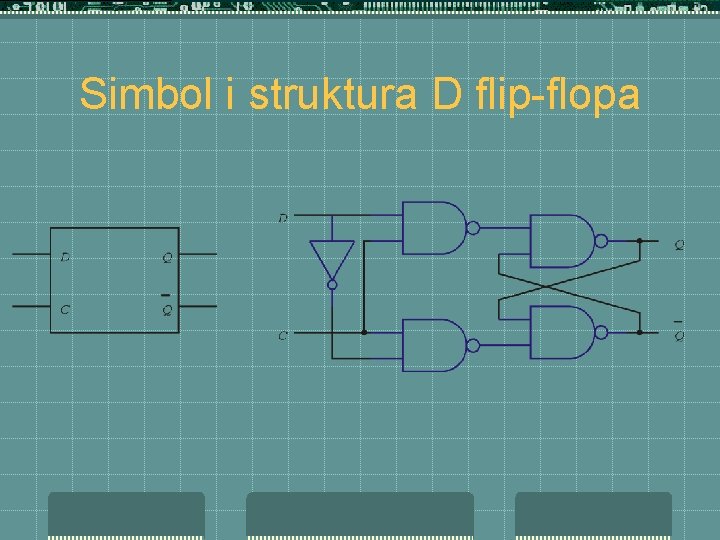 Simbol i struktura D flip-flopa 