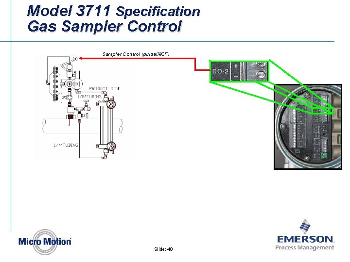 Model 3711 Specification Gas Sampler Control (pulse/MCF) 4 -20 ma (BTU) Slide: 40 