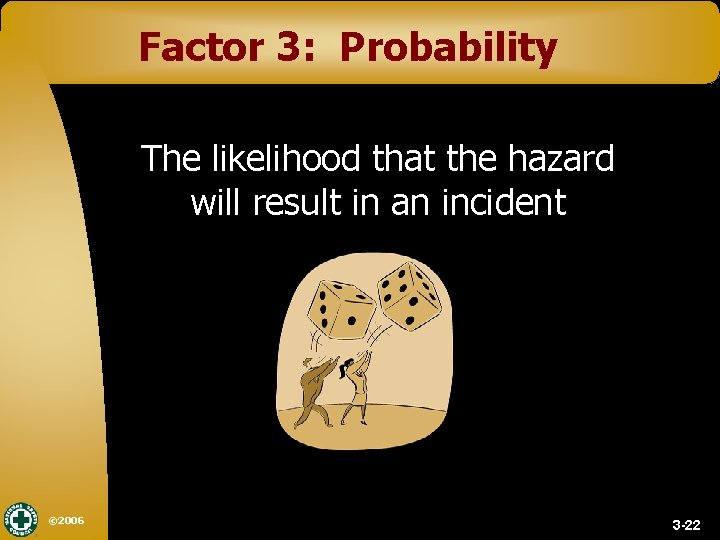 Factor 3: Probability The likelihood that the hazard will result in an incident ©