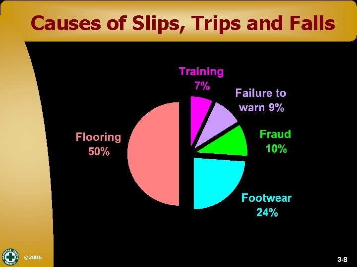 Causes of Slips, Trips and Falls © 2006 3 -8 