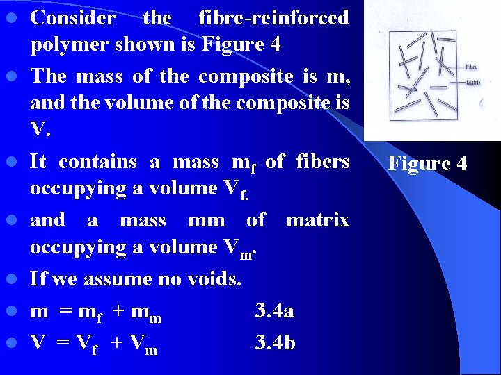 l l l l Consider the fibre-reinforced polymer shown is Figure 4 The mass