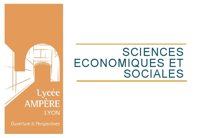 SCIENCES ECONOMIQUES ET SOCIALES 