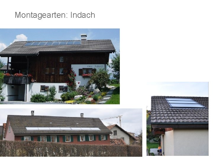 Montagearten: Indach 