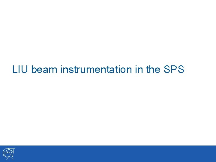 LIU beam instrumentation in the SPS 