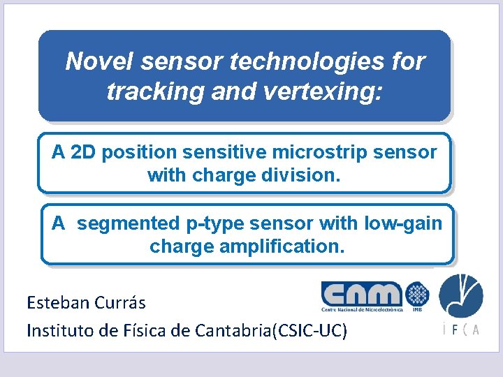 Novel sensor technologies for tracking and vertexing: A 2 D position sensitive microstrip sensor