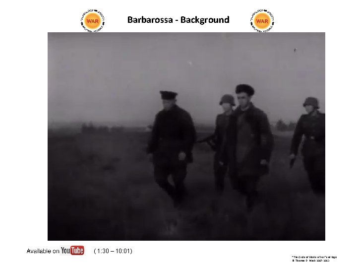 Barbarossa - Background ( 1: 30 – 10: 01) "The Circle of Modern War" Barbarossa - Background ( 1: 30 – 10: 01) "The Circle of Modern War"