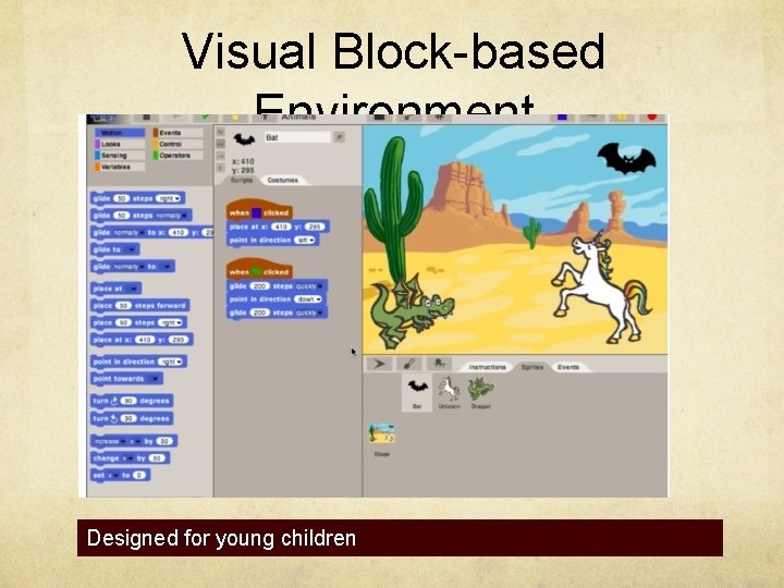 Visual Block-based Environment Designed for young children 
