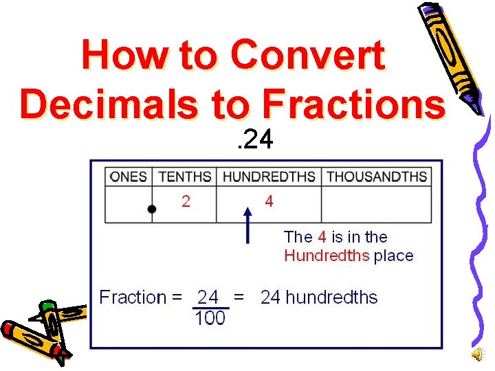 How to Convert Decimals to Fractions. 24 