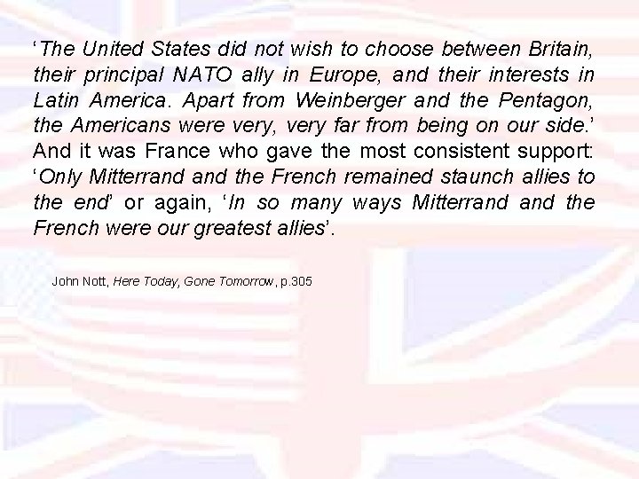 ‘The United States did not wish to choose between Britain, their principal NATO ally