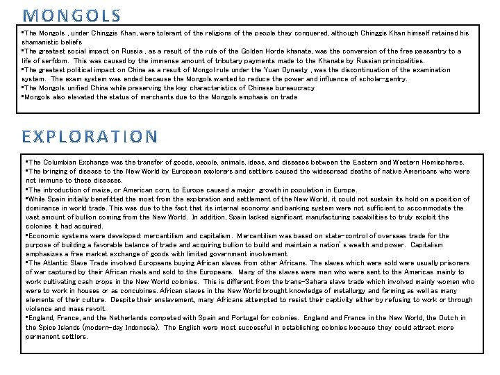  • The Mongols , under Chinggis Khan, were tolerant of the religions of