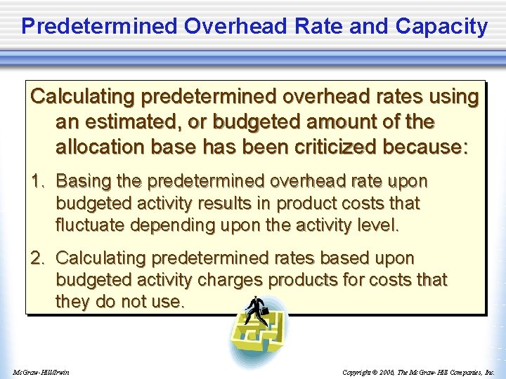 Predetermined Overhead Rate and Capacity Calculating predetermined overhead rates using an estimated, or budgeted