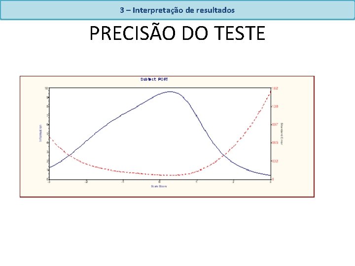 3 – Interpretação de resultados PRECISÃO DO TESTE 