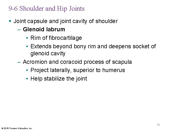 9 -6 Shoulder and Hip Joints § Joint capsule and joint cavity of shoulder