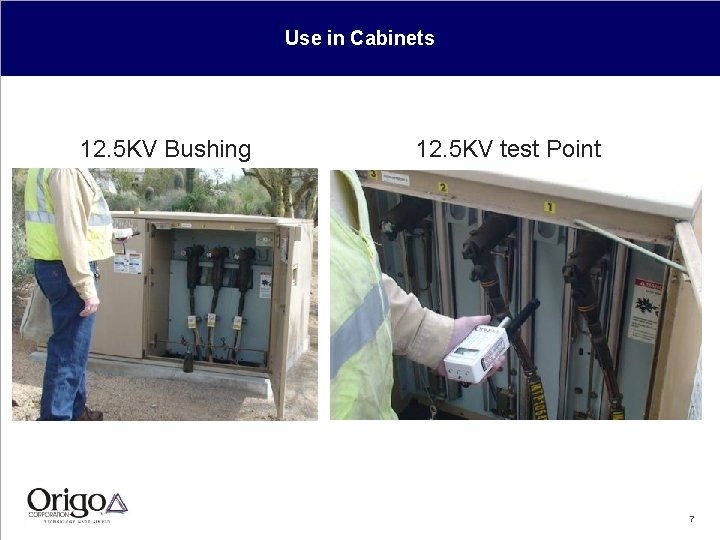 Use in Cabinets 12. 5 KV Bushing 12. 5 KV test Point 7 