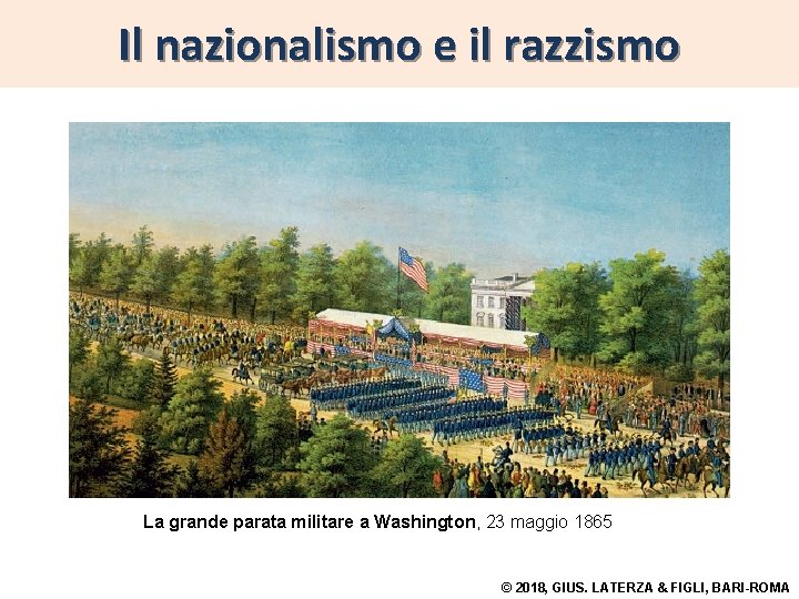 Il nazionalismo e il razzismo La grande parata militare a Washington, 23 maggio 1865