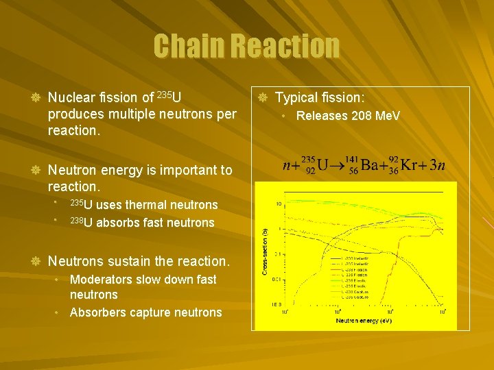 Chain Reaction ] Nuclear fission of 235 U produces multiple neutrons per reaction. ]