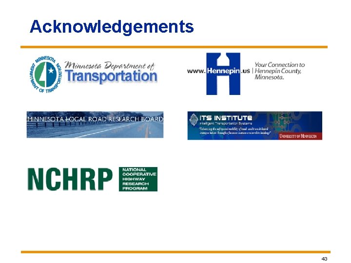 Acknowledgements 43 Acknowledgements 43