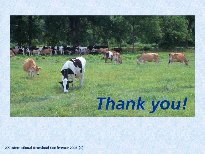 Thank you! XX International Grassland Conference 2005 20) ( 