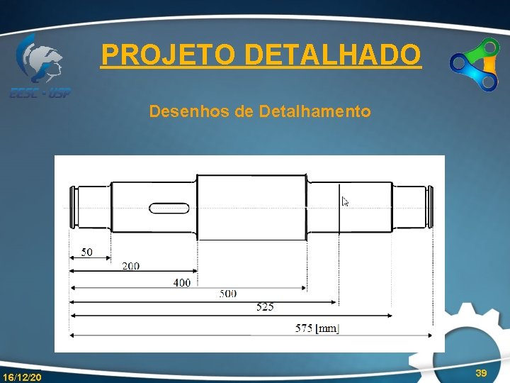 PROJETO DETALHADO Desenhos de Detalhamento 16/12/20 39 